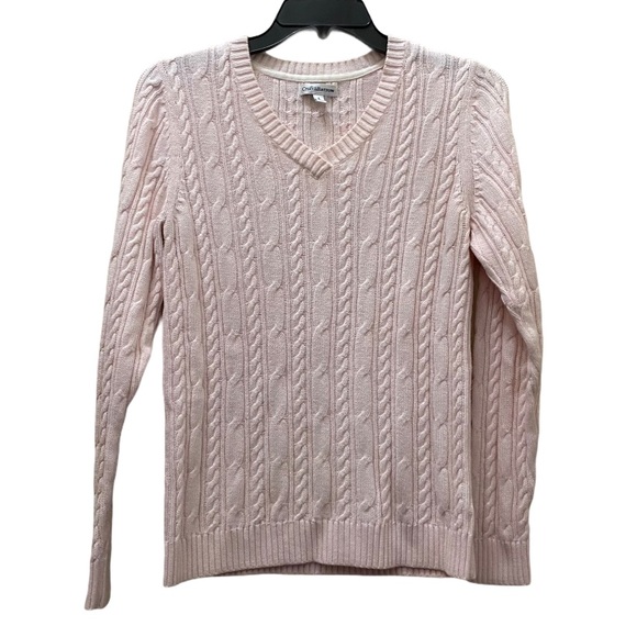 croft & barrow Sweaters - 3/$20 Croft & Barrow v-neck cable knit sweater